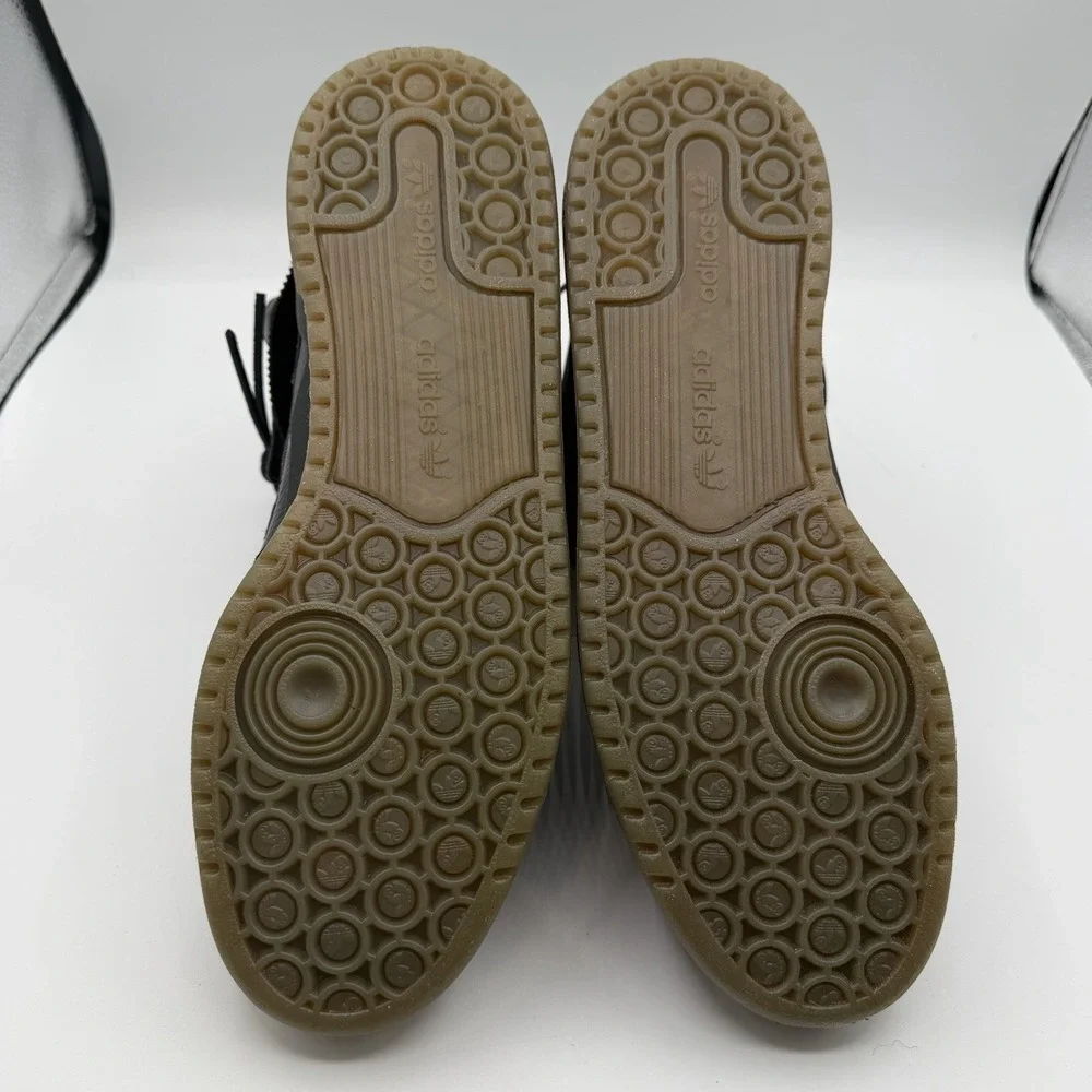 Adidas Forum Hi Moc Shoes Mens Sz 9.5 Black‎ Clay Suede Sneakers B27670